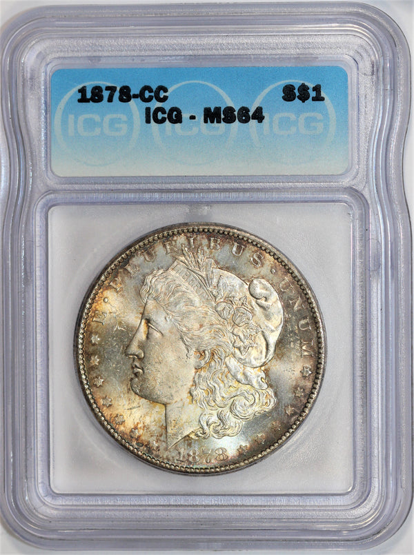 ICG MS-64 1878-CC Morgan Silver Dollar - Serial #2302490103 / DJYCRBB-C