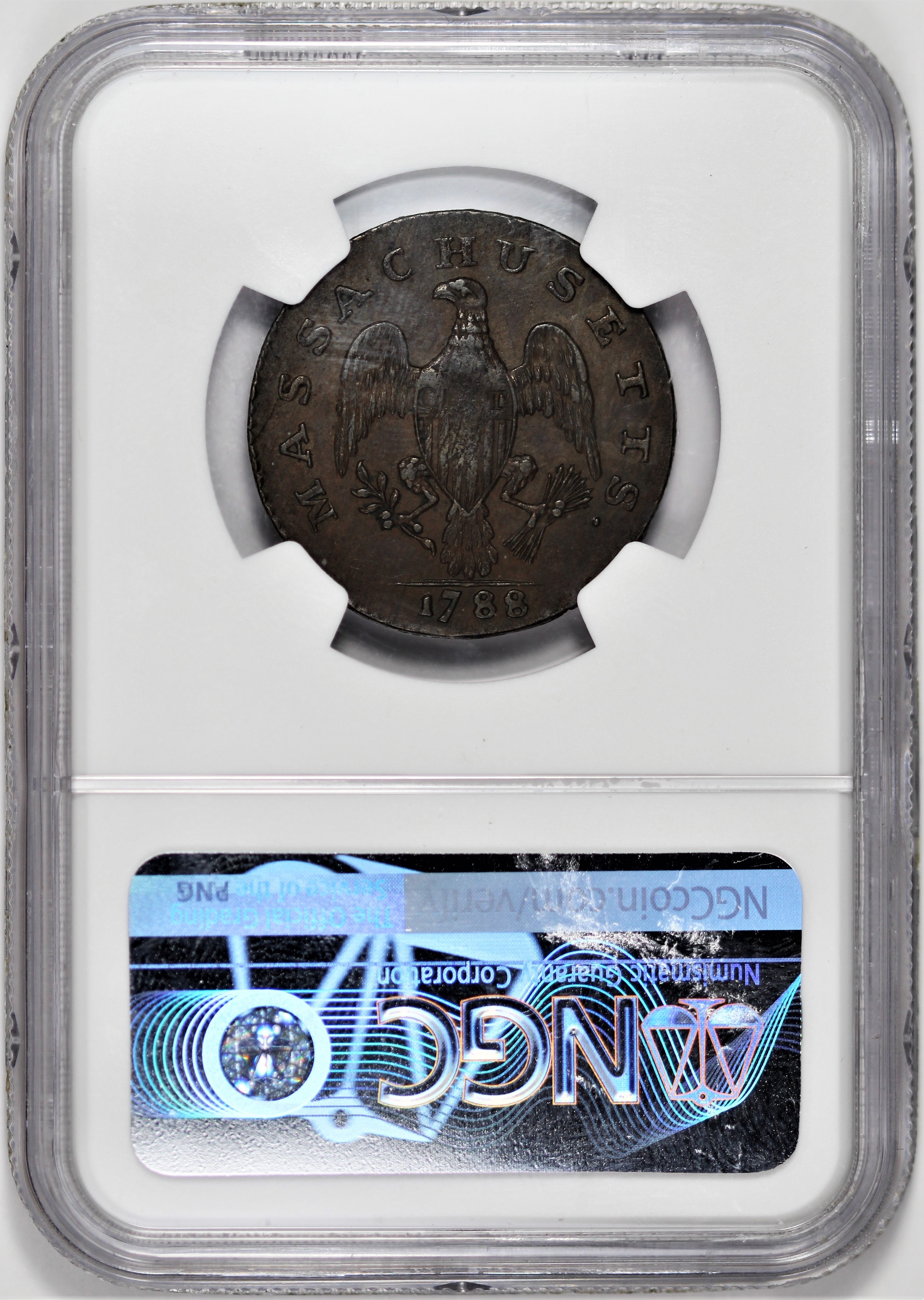 NGC MS-61 BN 1788 Period Massachusetts Cent - BBXCRRHLLJ