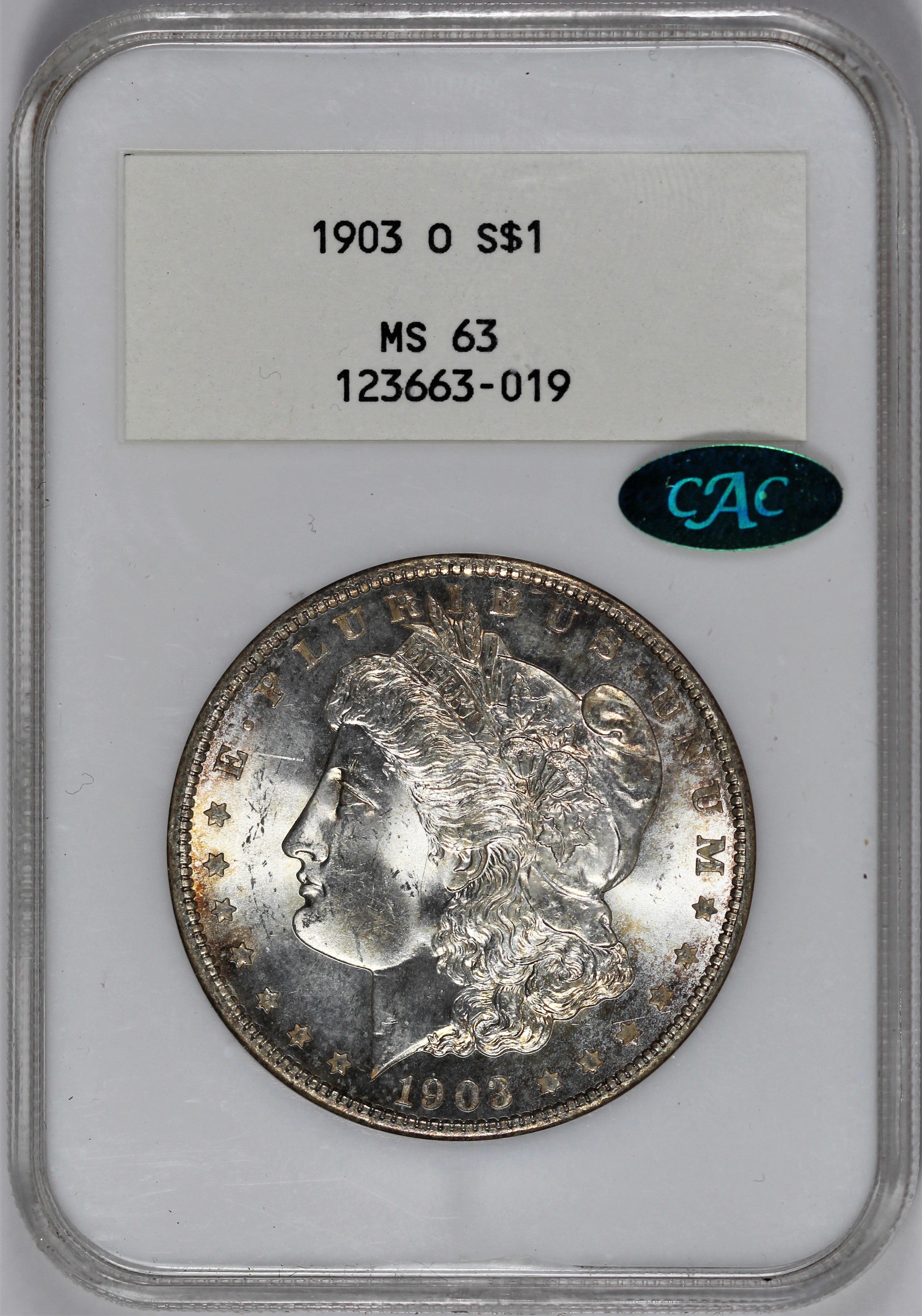 NGC MS-63 (CAC) 1903-O Morgan Silver Dollar RARE NGC HOLDER - CJJXAML-RR