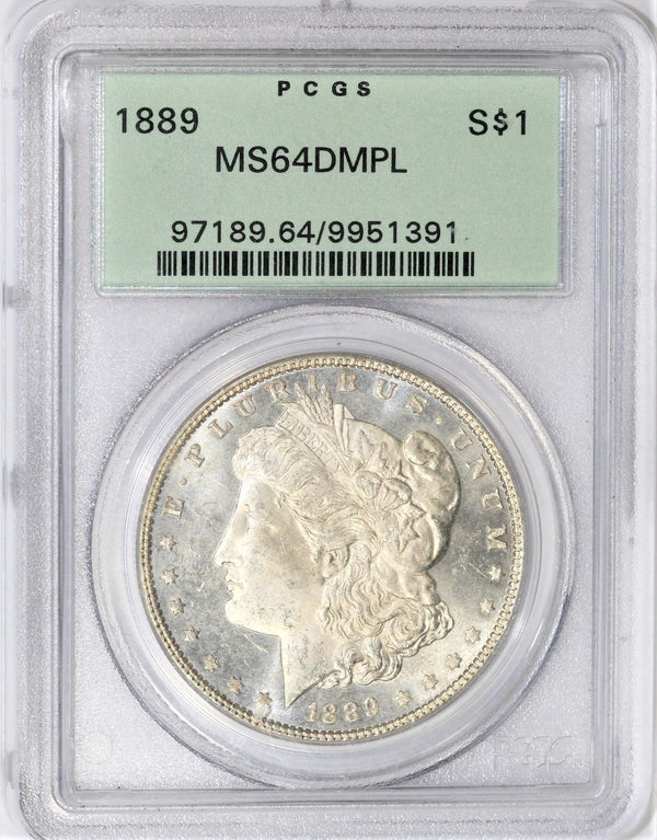 PCGS MS-64 DMPL 1889 Morgan Silver Dollar - Housed In An OGH - TTYJC-RBBC-ZZ