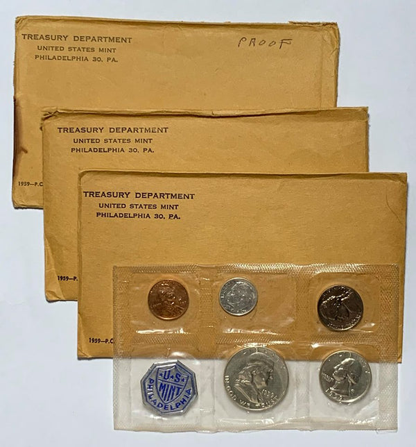 1959 US Mint Silver Proof Set with All Original Government Packaging #JHYCRC