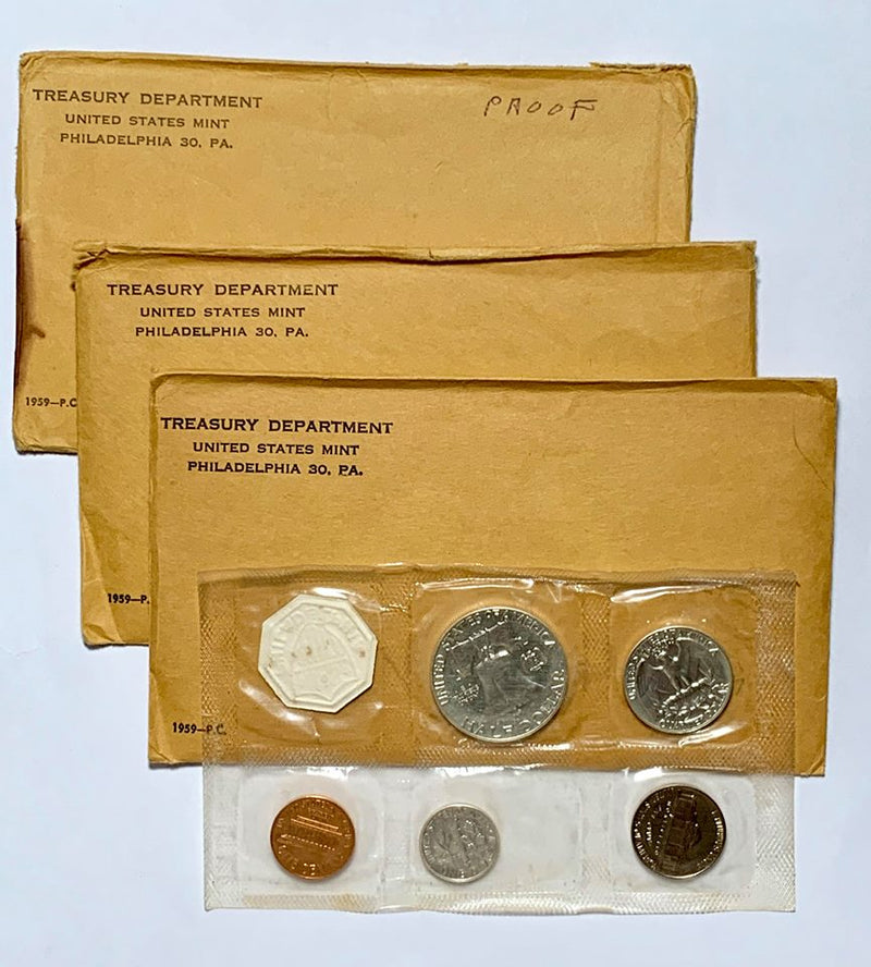 1959 US Mint Silver Proof Set with All Original Government Packaging