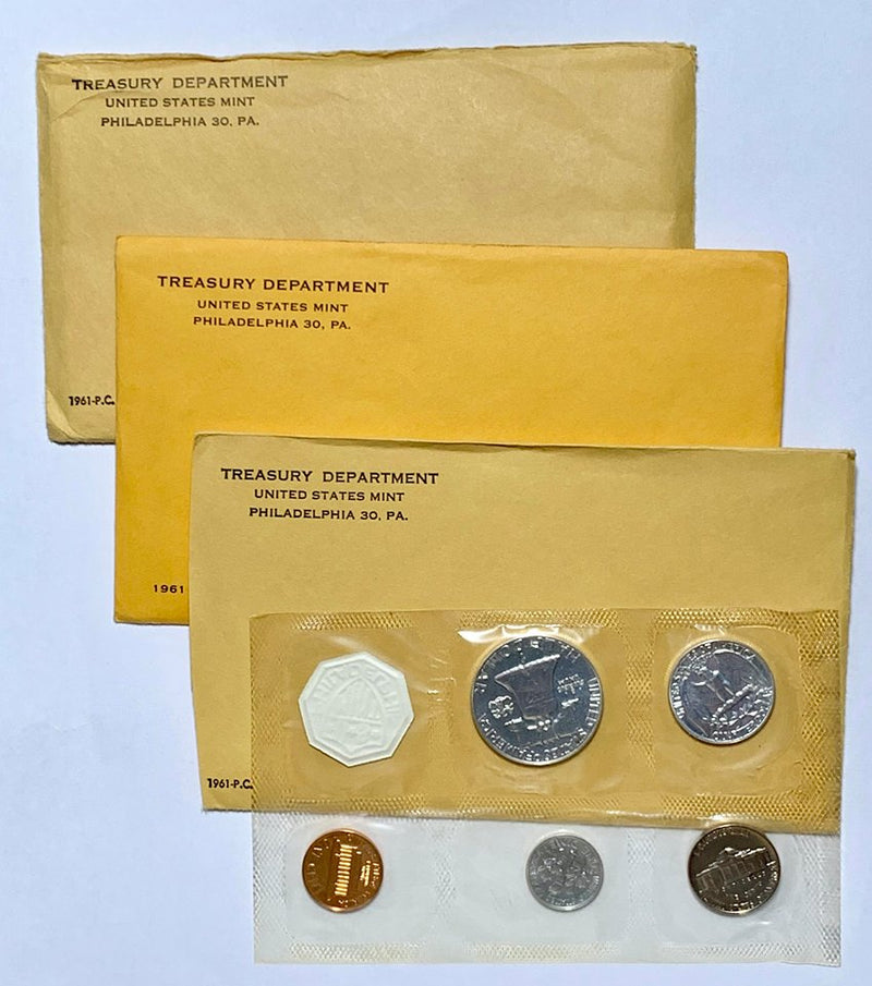 1961 US Mint Silver Proof Set with All Original Government Packaging
