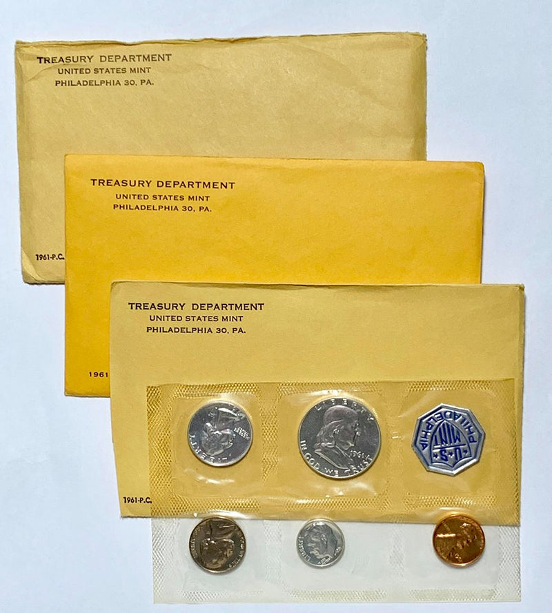 1961 US Mint Silver Proof Set with All Original Government Packaging