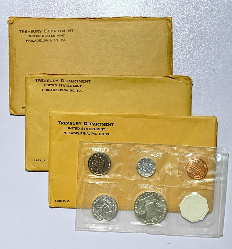 1963 US Mint Silver Proof Set with All Original Government Packaging