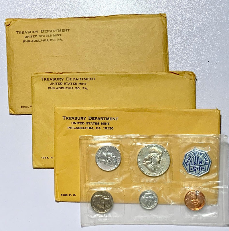 1963 US Mint Silver Proof Set with All Original Government Packaging