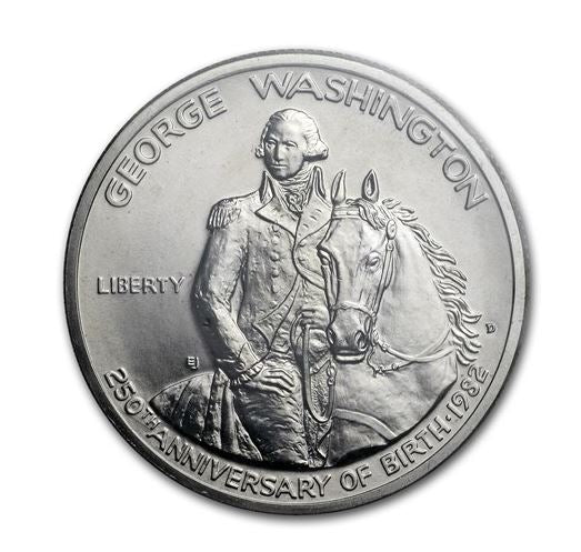 1982-D Washington Commemorative Half Dollar w/ All OGP - NICE FRESH WHITE COINS! CJBBNC