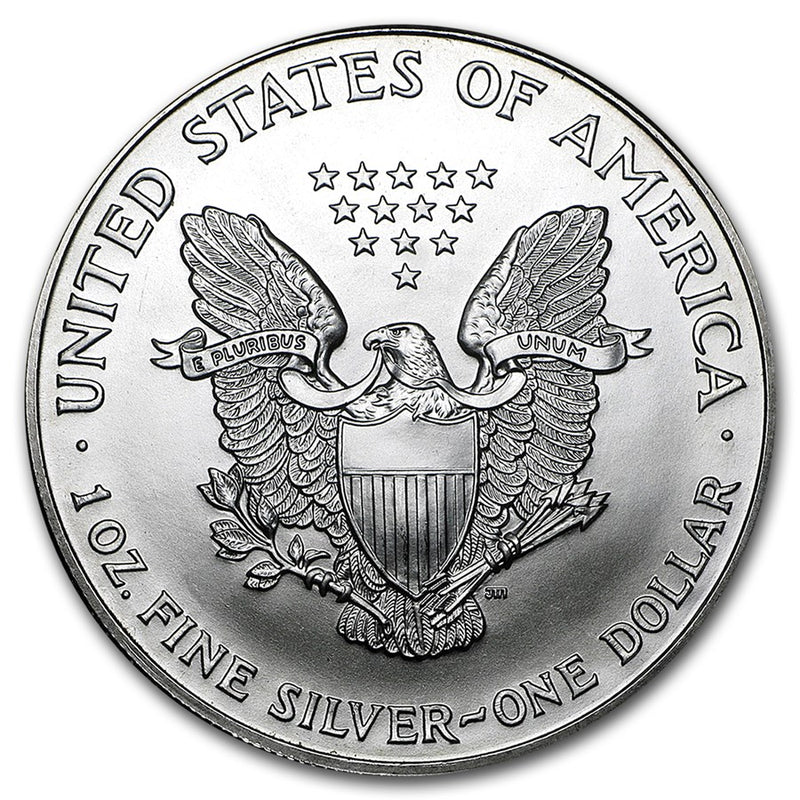 3x BU/UNC American Silver Eagles (Random Dates) Stock