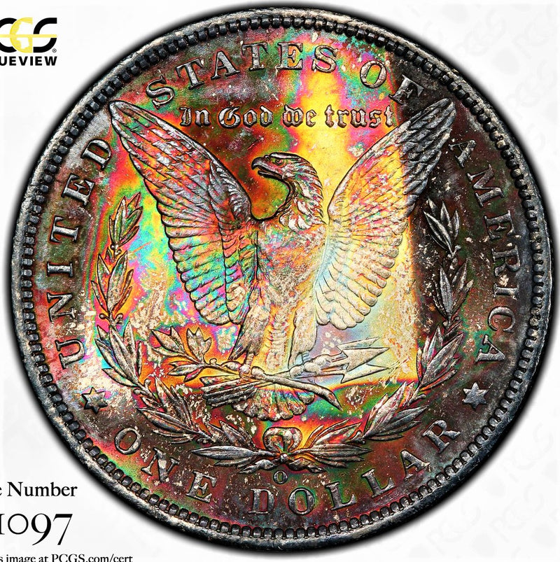 PCGS MS-64 1890-O Morgan Silver Dollar - End Of Roll Toner - Key Date - We Are In Love With This Type! BYXRROLJCR