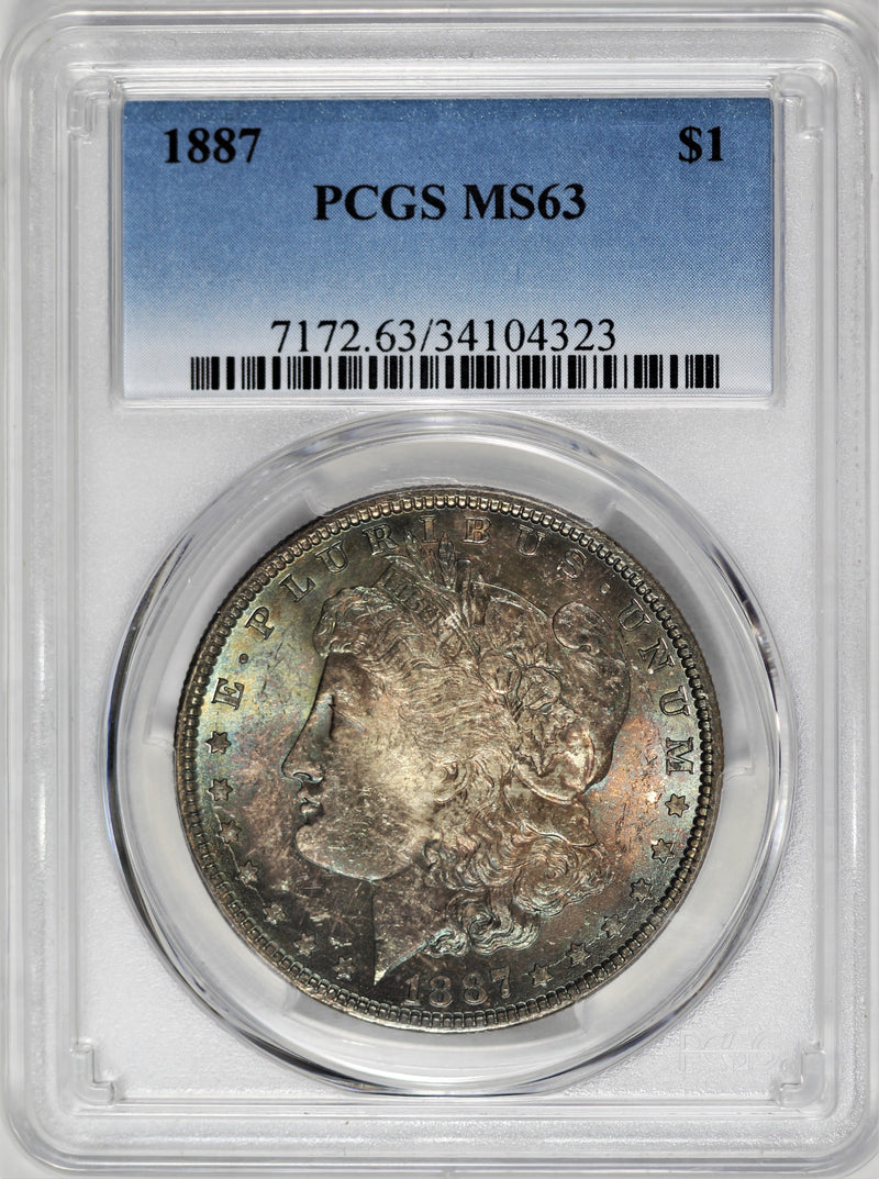 PCGS MS-63 1887 Morgan Silver Dollar -