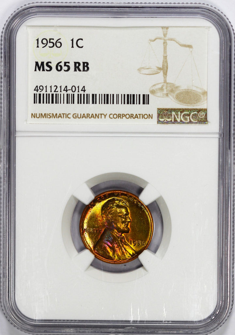 NGC MS-65 RB 1956 Lincoln Wheat Penny