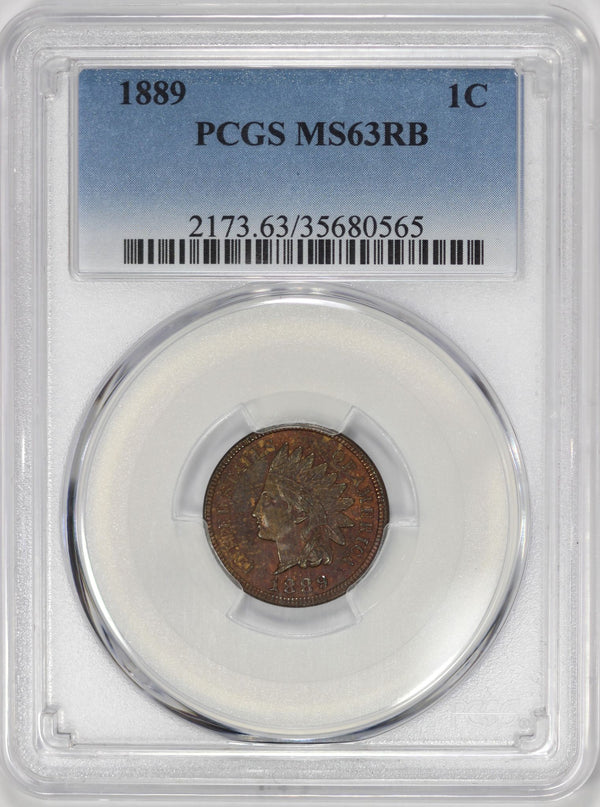PCGS MS63RB 1889 Indian Head Cent - #ZZXTJLCRC