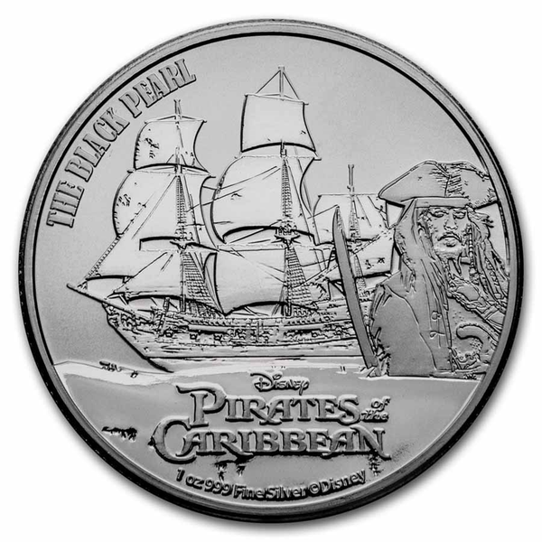 2021 1 oz Silver Coin Disney - Pirates of the Caribbean - THE FLYING DUTCHMAN- XXOJCCR