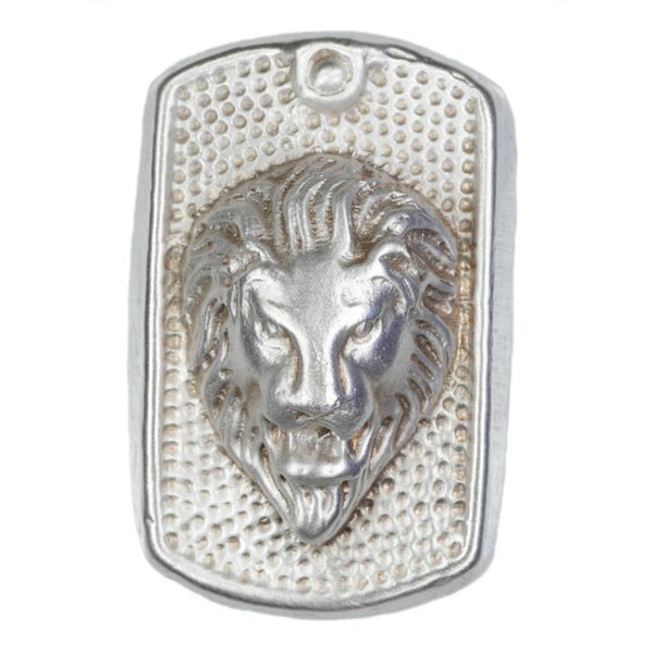 Hand Poured 2.5oz .999 Silver "Lion Head" - Stock # BB2HLHT / ZXCRMO-BB