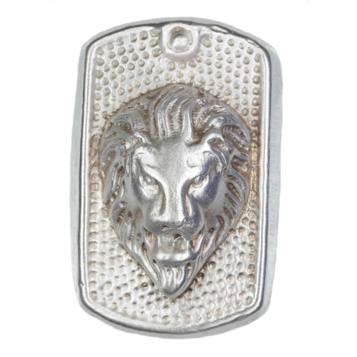 Hand Poured 2.5oz .999 Silver "Lion Head" - Stock