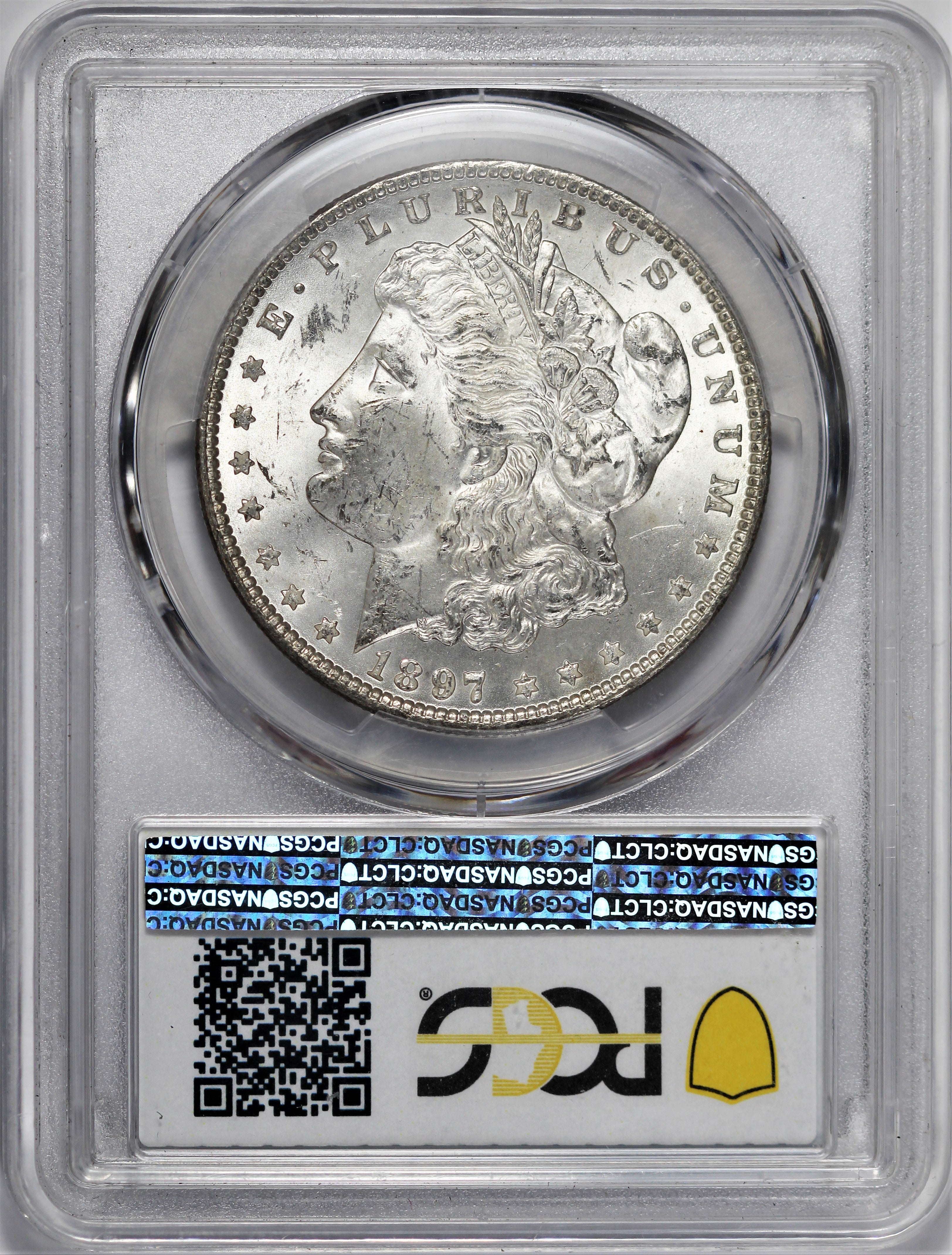 PCGS MS-63+ 1897 Morgan Silver Dollar -Crazy! HHLZCZ-Z