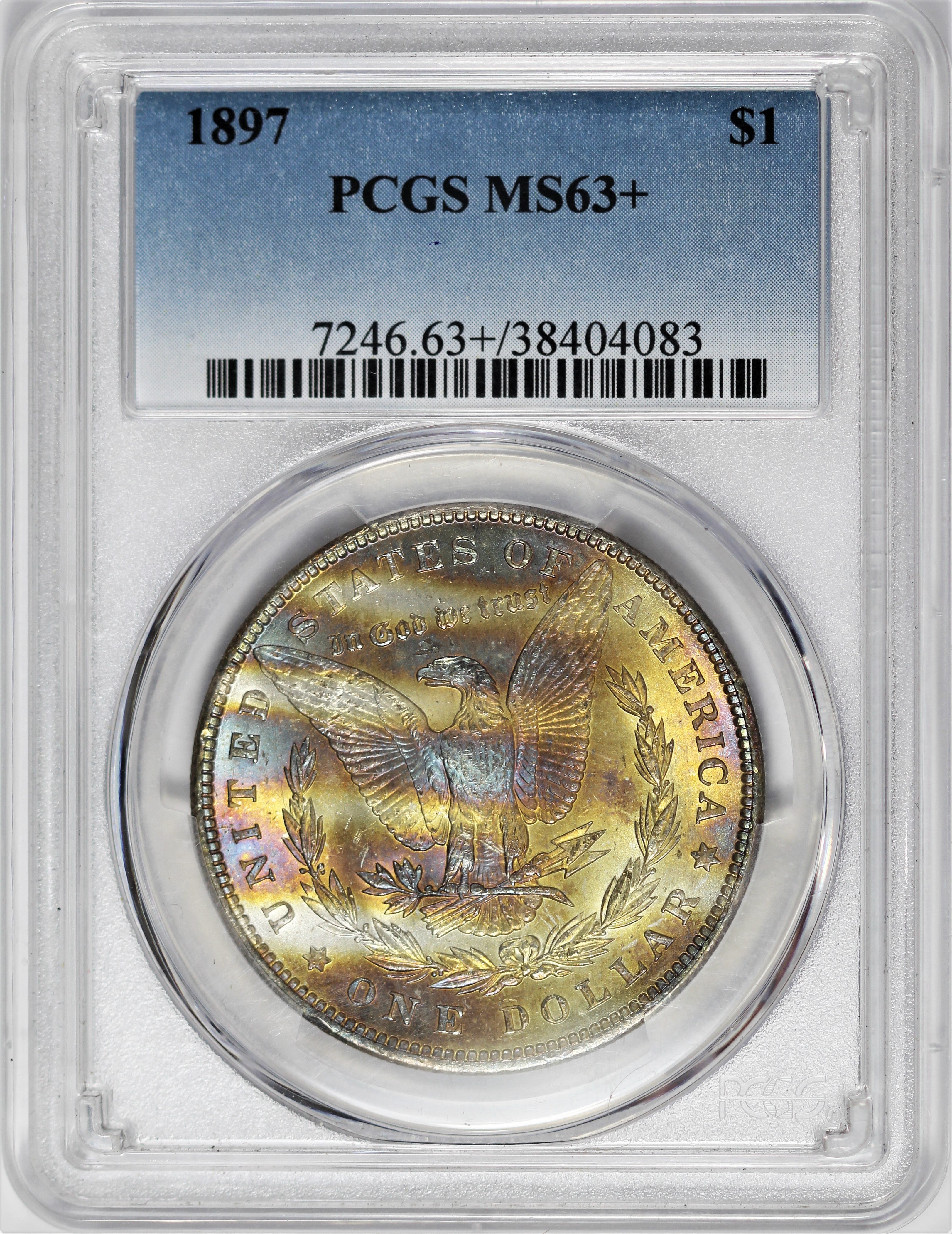 PCGS MS-63+ 1897 Morgan Silver Dollar -Crazy! HHLZCZ-Z