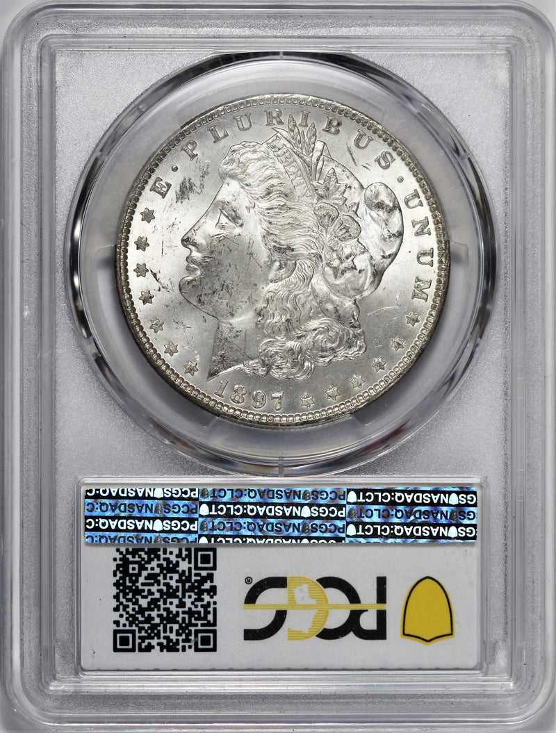 PCGS MS-63+ 1897 Morgan Silver Dollar -Crazy! HHLZCZ-Z