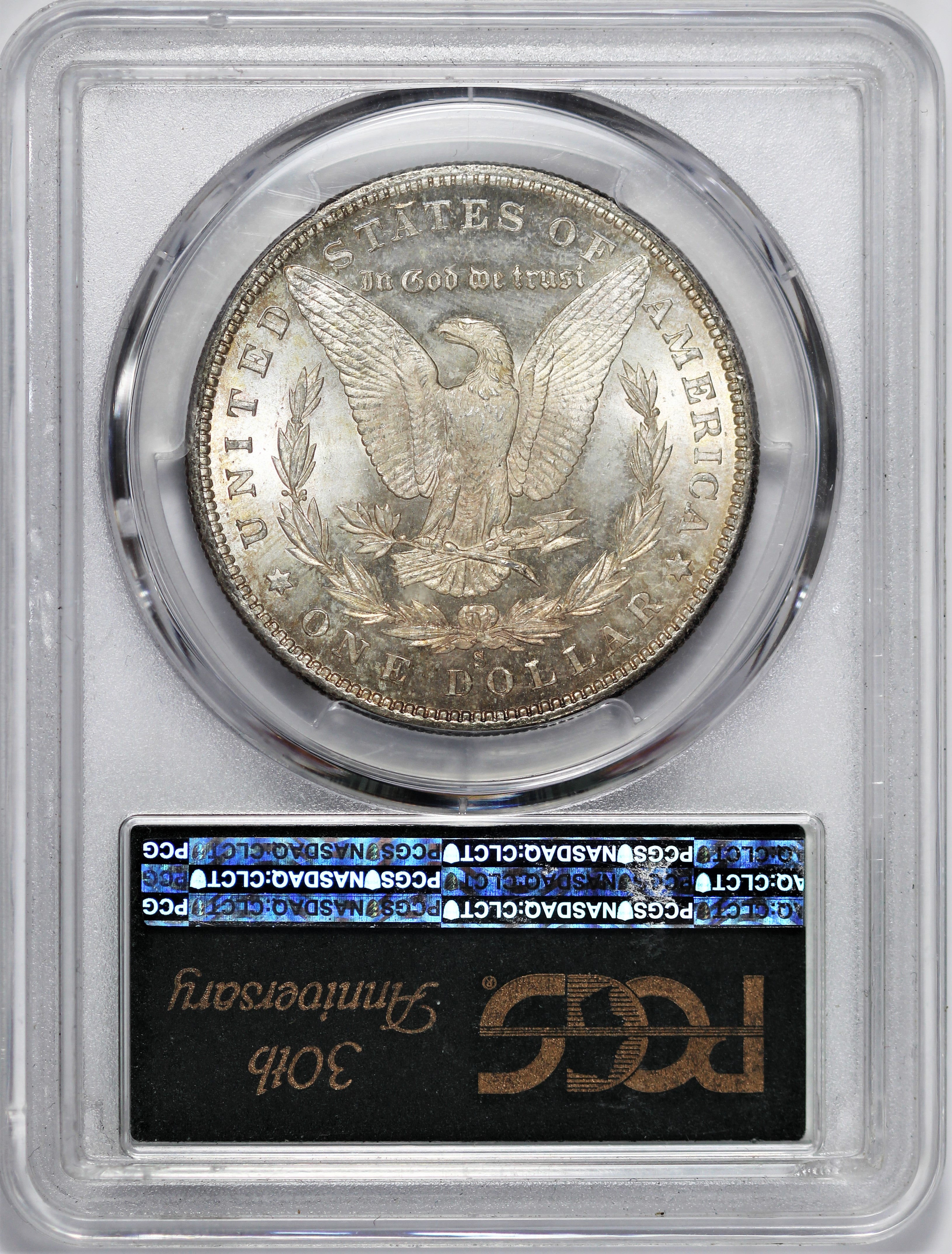 PCGS MS-66+ 1880-S Morgan Silver Dollar 30th Anniversary ZR-TJXJCR