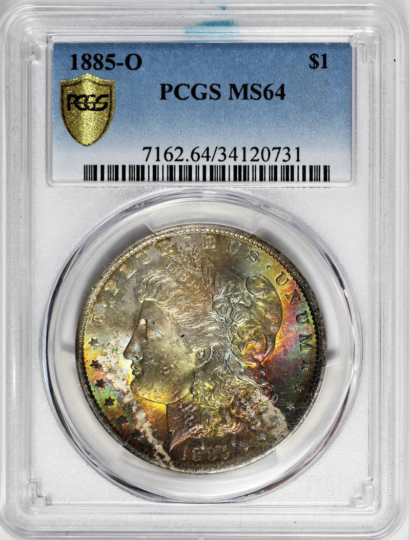 PCGS MS-64 1885-O Morgan Silver Dollar -