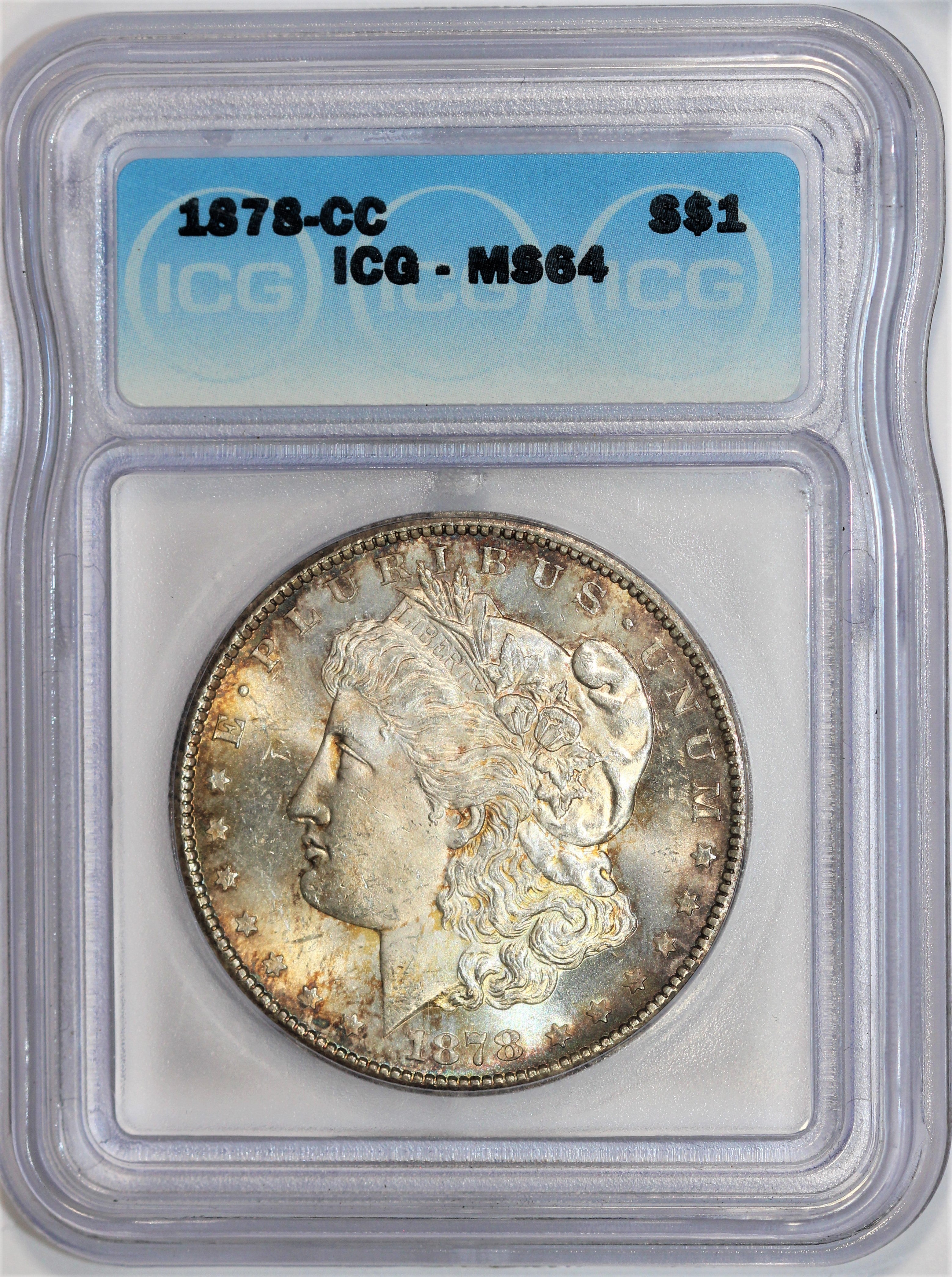 ICG MS-64 1878-CC Morgan Silver Dollar - Serial #2302490103 / DJYCRBB-C