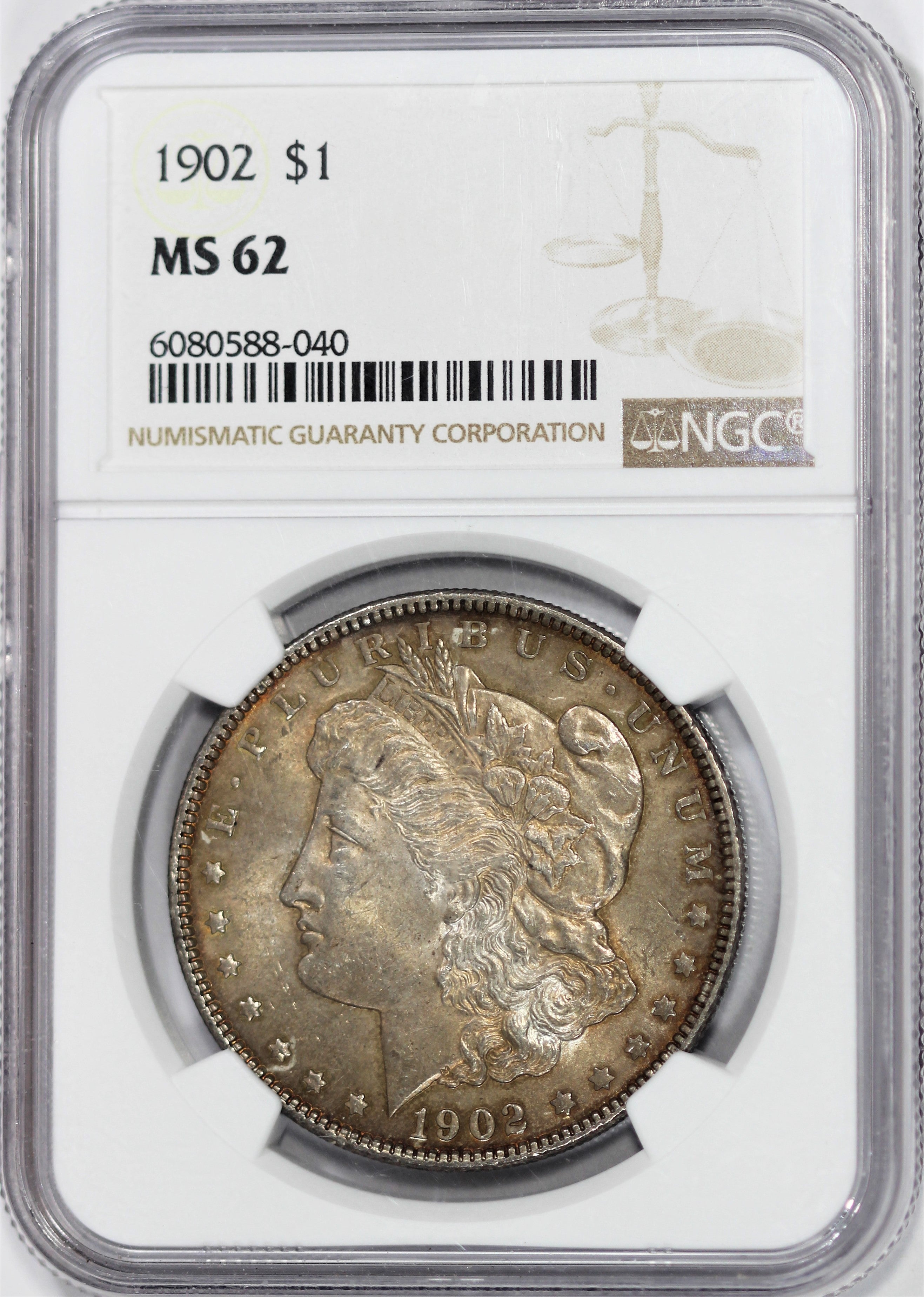 NGC MS-62 1902 Morgan Silver Dollar - Tough / Key Date! JXXTMLCC