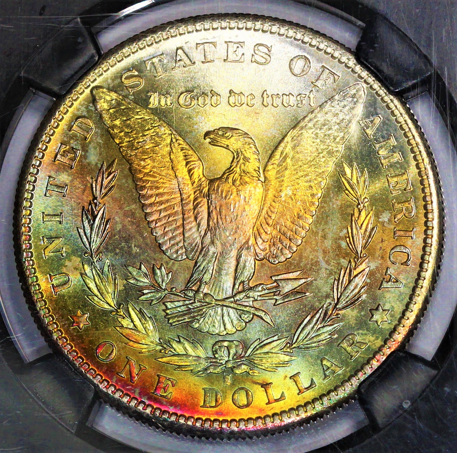 NGC 1881-S MS-66 Star Rainbow Toned Morgan Dollar Mapes Casino Hoard Pedigree - STUNNING! BRRCXXLJJ