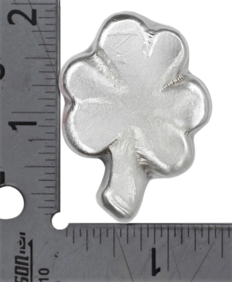 Hand Poured 3.0oz .999 Silver "Luck of The Shamrock" - Stock