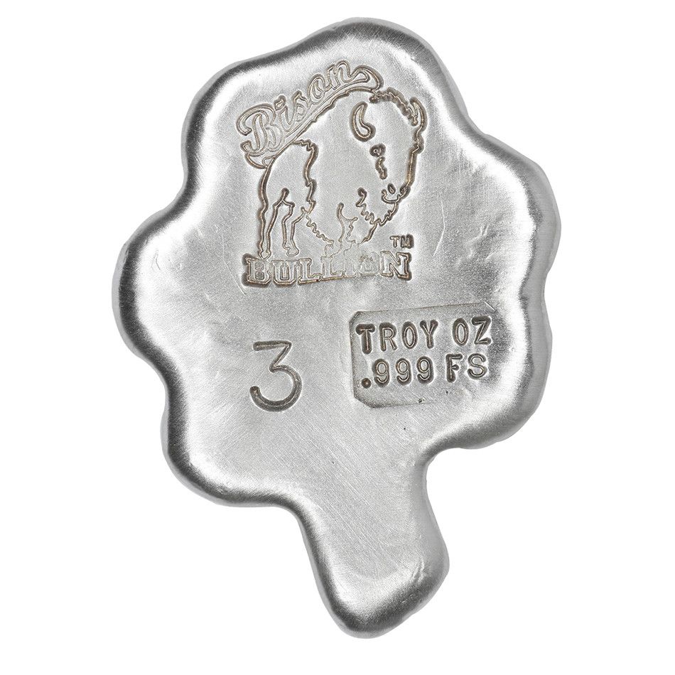 Hand Poured 3.0oz .999 Silver "Luck of The Shamrock" - Stock # BB3LSR / JZZ-ZCBALC