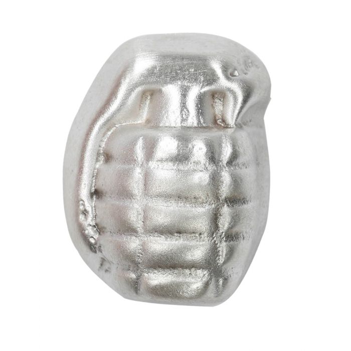 Hand Poured 1/2 oz .999 Silver "Baby Boom" Grenade- Stock # BBHZBBG / TAC-RCB-BB