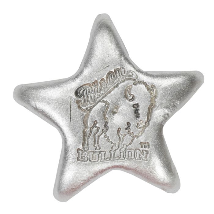 Hand Poured 1/2 oz .999 Silver Star - Stock # BBHZSSR / TAC-RCB-BB