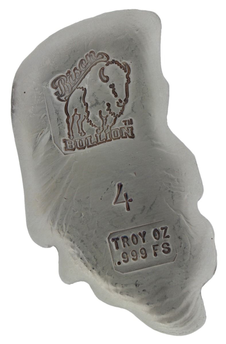 Hand Poured 4.0oz .999 Silver "Trojan Skull" - Stock